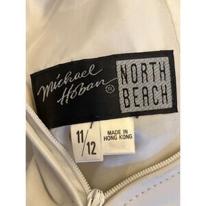 Michael Hoban North Beach Leather Mini Dress Eyelet Detail Sleeveless